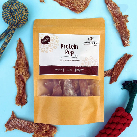 Protein Pop - High-Protein Chicken Breast Jerky for Dogs & Cats | Lean Muscle & Energy Boost